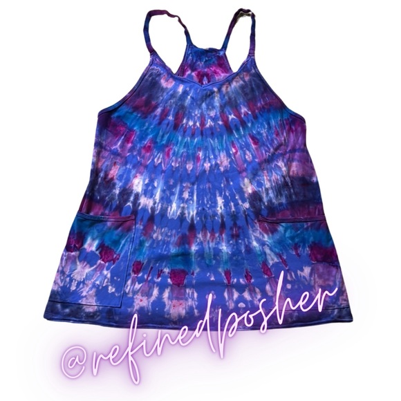 Free People Movement Hot Shot Mini Size Medium NEW Blue Tie Dye - Picture 2 of 6